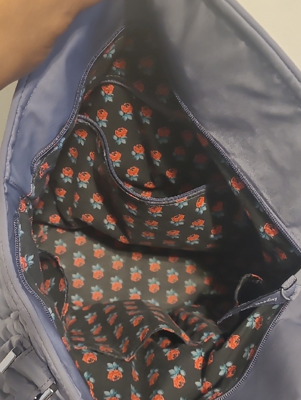 Vera Bradley Quilted Tote in Slate Gray - Picture 4 of 8